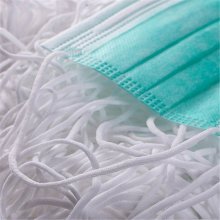 Elastisk mask Polyester rund 3 mm Vit x 50 meter