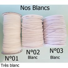 Platt mask elastisk 5 mm vit N°03 X 7 meter