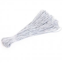 Elastisk mask rund 2,5 mm Vit till 10 cm