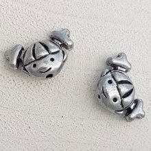 Metallpärla Girl 3D silver N°01
