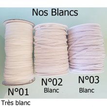 10 meter platt vit elastisk tejp 5 mm N°03