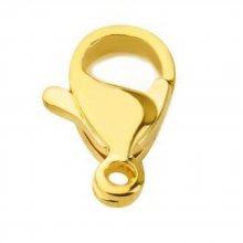 1 Karbinhake i rostfritt stål 10 x 5 mm guld