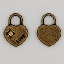 Hjärta berlocker N°14 B och Strass