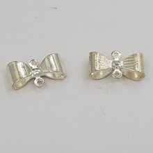 Silver Bow Tie Charm N°19 Charm Bow Tie Ribbon