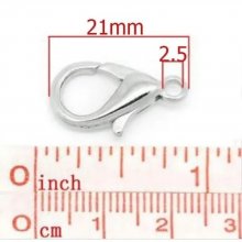 1 karbinhake 21 x 12 mm Silver V
