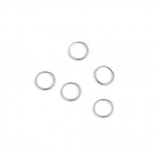 10 Dubbla förbindningsringar 08 mm Rostfritt