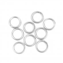 20 öppna anslutningsringar 11 mm Rostfritt
