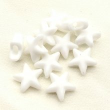 Elastiskt band med vitt gummispänne med stjärnspänne i gummi N°03 x 10 stycken