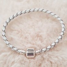 Europeiskt klipparmband vanligt 01 från 15 till 23 cm vitt