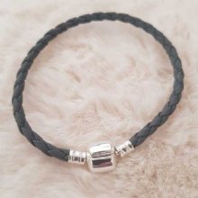 European Clip Armband Plain 01 FRÅN 15 TILL 23 CM Grå