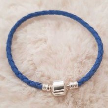 Europeiskt flätat klipparmband vanligt 02 FRÅN 15 TILL 23 CM Blå