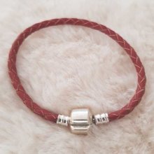 Europeiskt flätat klipparmband vanligt 02 FRÅN 15 TILL 23 CM kaffe