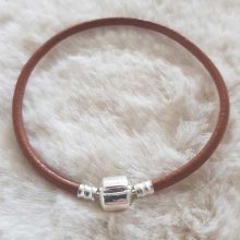 Europeiskt klipparmband vanligt 01 FRÅN 15 TILL 23 CM Brun BR