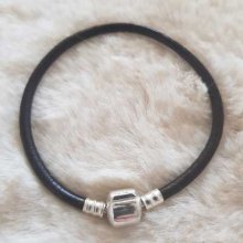 Europeiskt armband med klipp, vanligt 01 från 15 till 23 cm mörkbrun