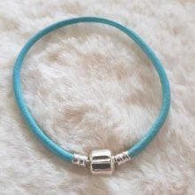 Europeiskt klipp armband Plain 01 FRÅN 15 TILL 23 CM Turkos