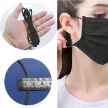 Elastisk mask Polyester rund 2,5 mm Svart