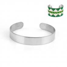 Rostfritt stål 10 mm manschettarmband N°02
