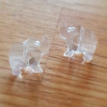 Pendel i facetterat glas elefant N°01-01