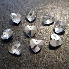 Hjärta hänge i facetterat glas N°01-01