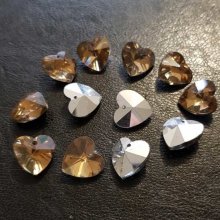 Hjärta hänge i facetterat glas N°01-04