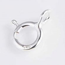 Rundt fjäderlås 925 silver N°01