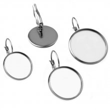 cabochonhållare rostfritt stål örhänge 14 mm N°07