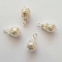 Silver genombruten droppe charm N°01-01