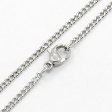 Halsband N°14 i rostfritt stål 50 cm Silver