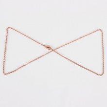 Halsband N°15 i rostfritt stål 45 cm (18.5') Rose guld