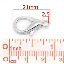 1 Karbinhake 21 x 12 mm Silver C