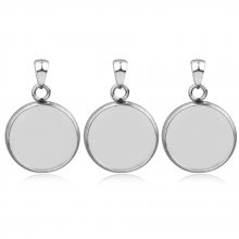 Rund cabochonhållare 18 mm Rostfritt stål N°04