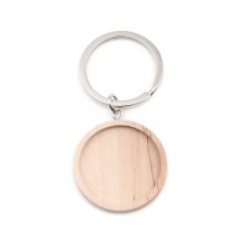 Hållare för nyckelring 30 mm Trä N°01