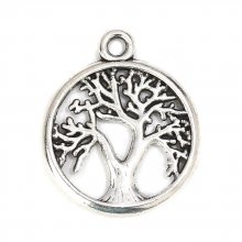 Silver livets träd charm N°01