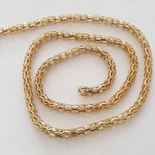 Kedja Fishnet tub 6 mm Guld