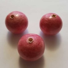 Rund pärla Papier Maché GT 30mm Rosa