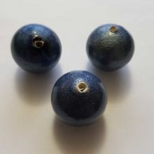 Rund pärla Papier Maché GT 30mm mörkblå