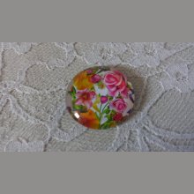 glas cabochon rund 20mm blomma 01-046 