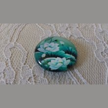 glas cabochon rund 20mm blomma 01-036 