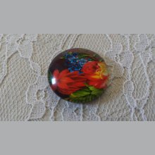 glas cabochon rund 20mm blomma 01-031 