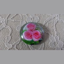 glas cabochon rund 20mm blomma 01-024 