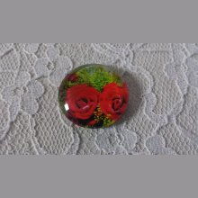 glas cabochon rund 20mm blomma 01-019 