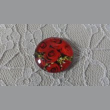 glas cabochon rund 20mm blomma 01-017 