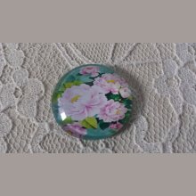 glas cabochon rund 20mm blomma 01-013 