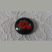 glas cabochon rund 20mm blomma 01-001 