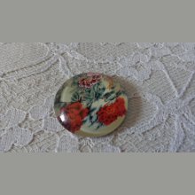 glas cabochon rund 25mm blomma 01-042 