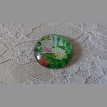 glas cabochon rund 25mm blomma 01-041 