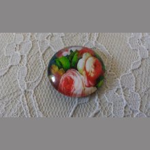 glas cabochon rund 25mm blomma 01-039 