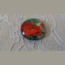 glas cabochon rund 25mm blomma 01-035 