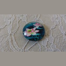 glas cabochon rund 25mm blomma 01-032 