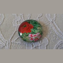 glas cabochon rund 25mm blomma 01-029 